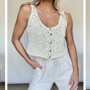 Lane 201 Promisa Small Coast to Coast Buttoned Tank Top